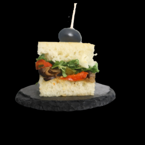 Focaccia farcita con Verdure Grigliate e Rucola