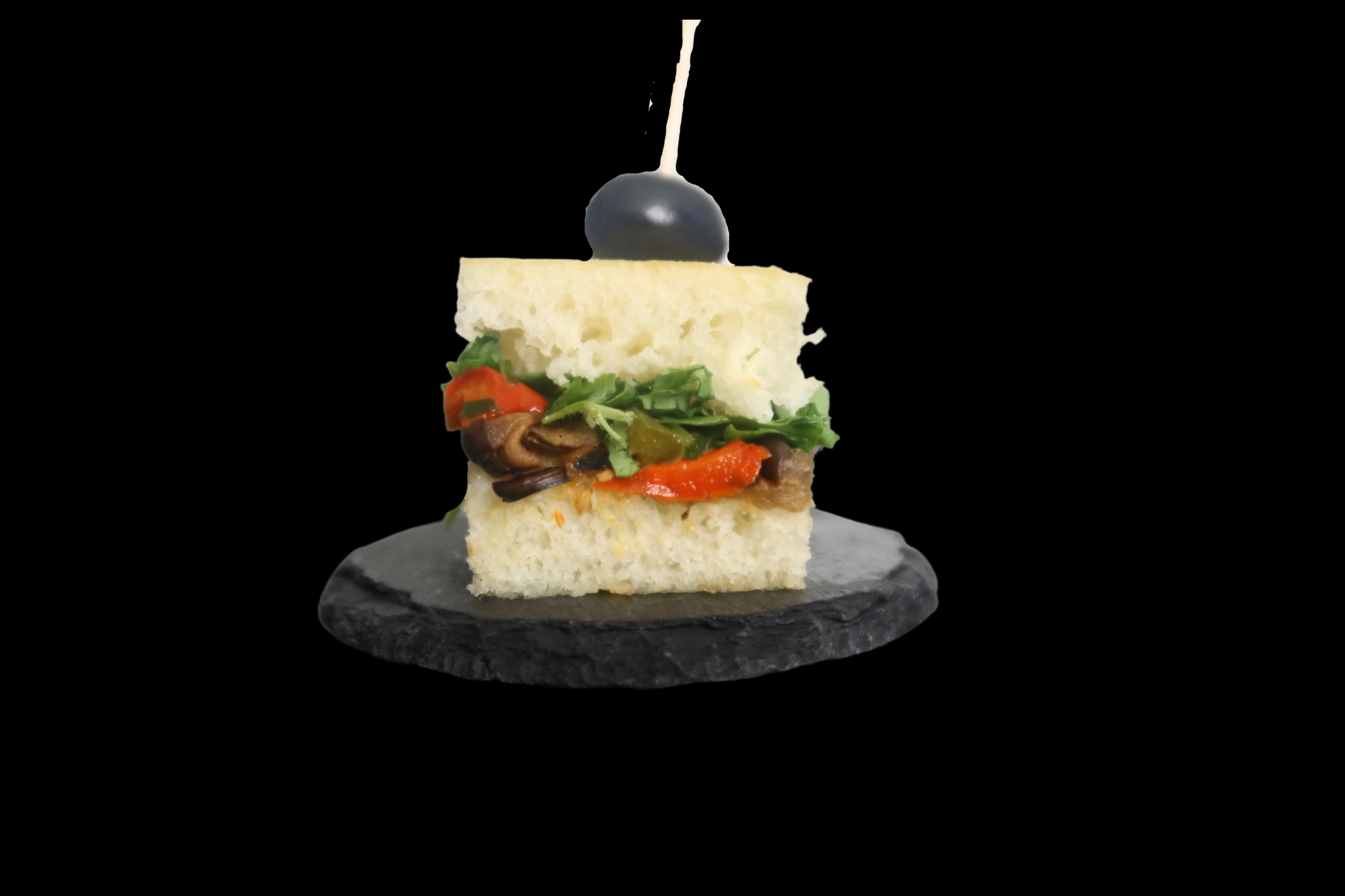 Focaccia farcita con Verdure Grigliate e Rucola